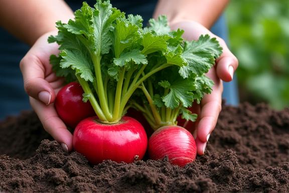Fresh vegetables being harvested from a local French farm